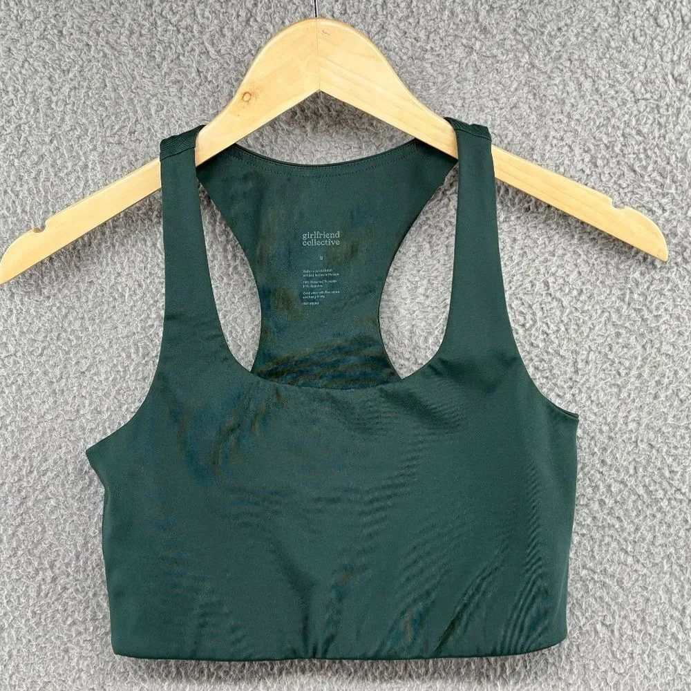 Girlfriend Collective Sports Bra Dark Green Size Small